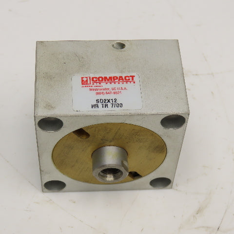 Compact SD2X12 2" Bore x 1/2" Double Stroke Square Body Air Cylinder