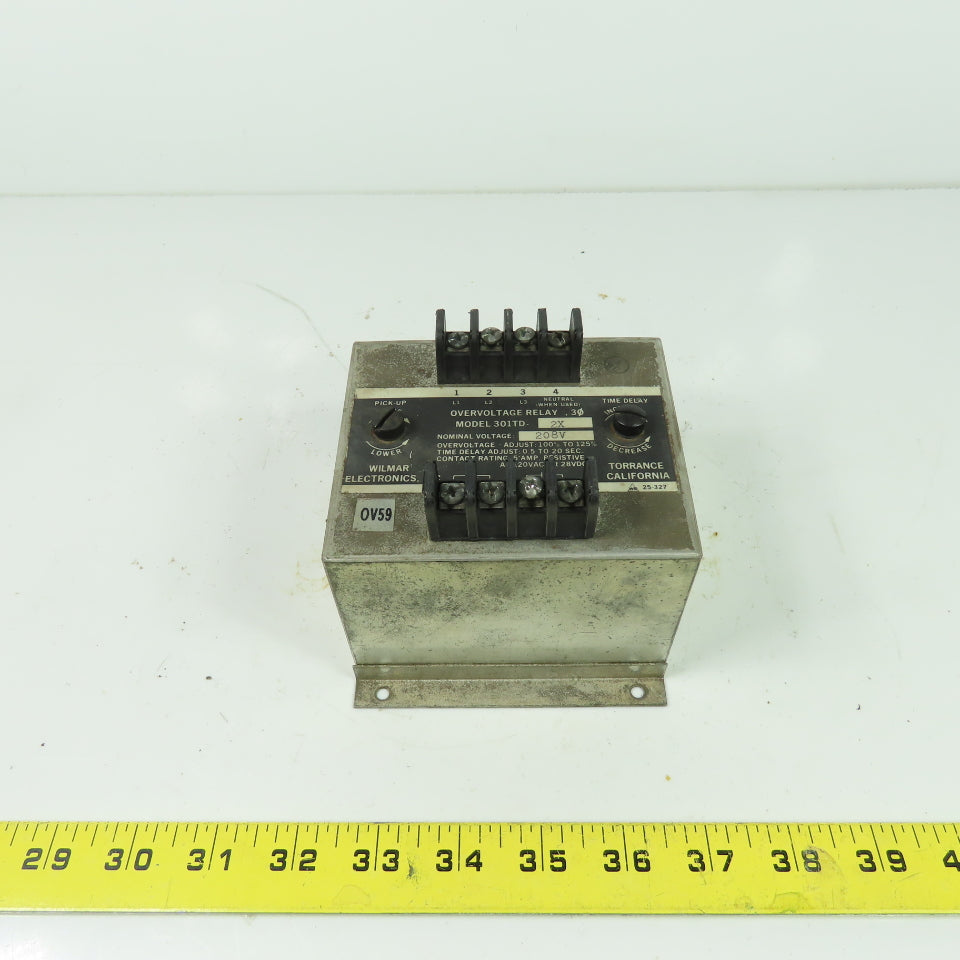 Wilmar 301TD-2X Overvoltage Relay 208V 3Ph 5A