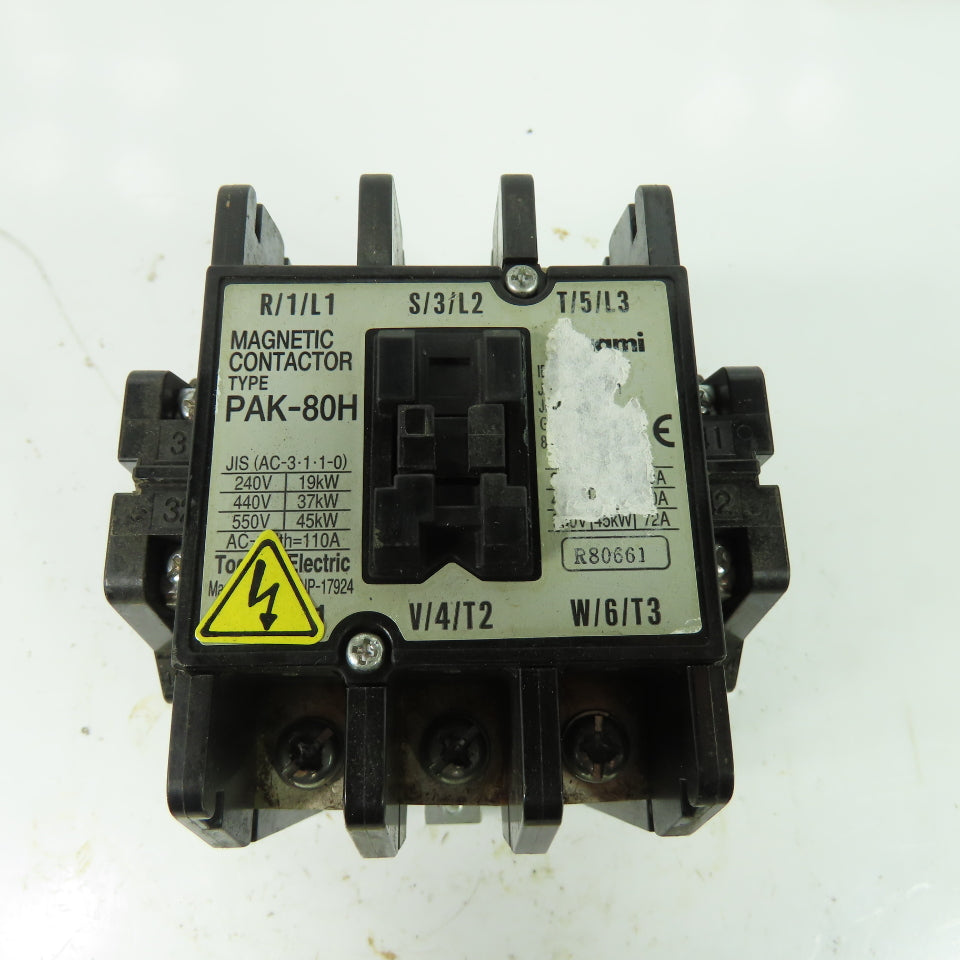 Togami PAK-80H Magnetic Contactor 110A 220V Coil