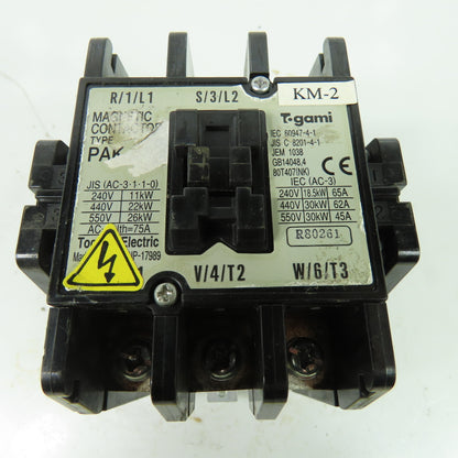 Togami PAK Magnetic Contactor 75A 220V Coil