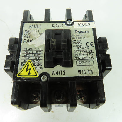 Togami PAK Magnetic Contactor 75A 220V Coil