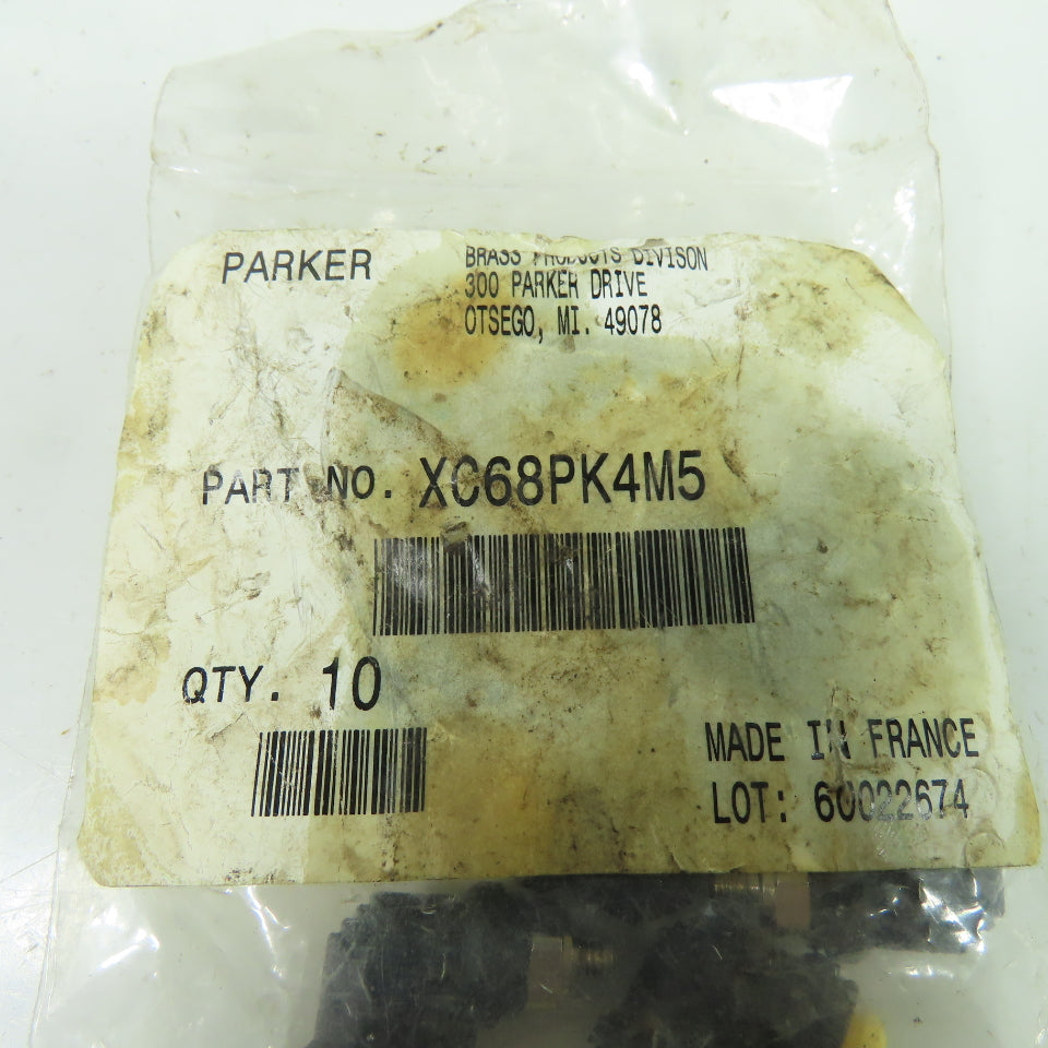 Parker XC68PK4M5 Pneumatic Male Elbow Lot Of 10