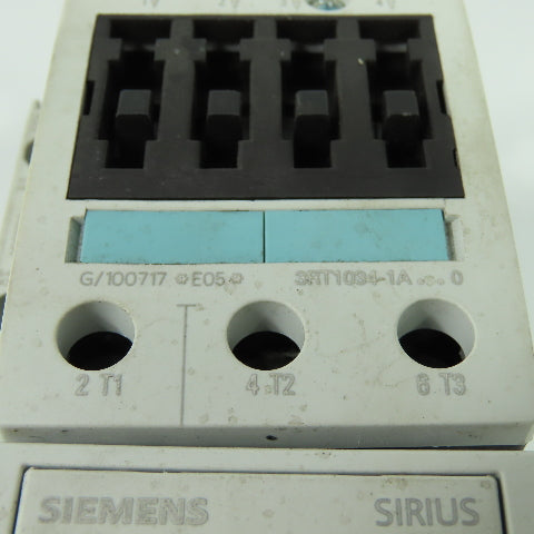 Siemens 3RT1034-1A 600VAC Motor Starter Contactor 110V Coil W/3RU1136-4EB0 Relay