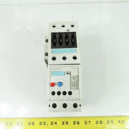 Siemens 3RT1034-1A 600VAC Motor Starter Contactor 110V Coil W/3RU1136-4EB0 Relay
