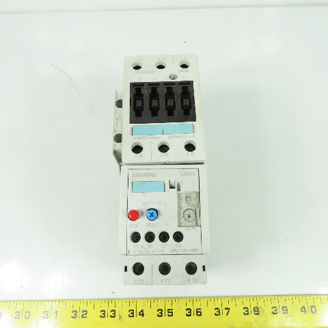 Siemens 3RT1034-1A 600VAC Motor Starter Contactor 110V Coil W/3RU1136-4EB0 Relay
