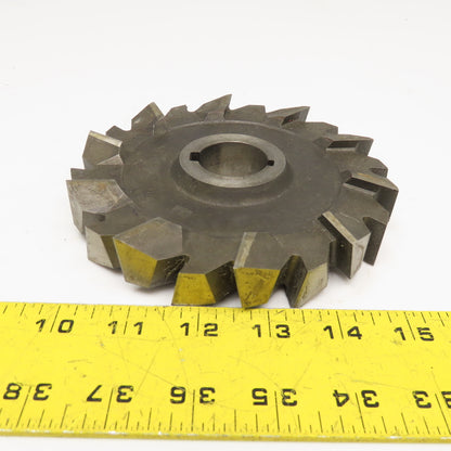 Brown & Sharpe 6" x 1" x 1-1/4" Bore Grooving Skipped Tooth Slitting Blade 20T