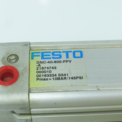 Festo DNC-40-600-PPV-A Double Acting Pneumatic Cylinder 40mm Bore 600mm Stroke