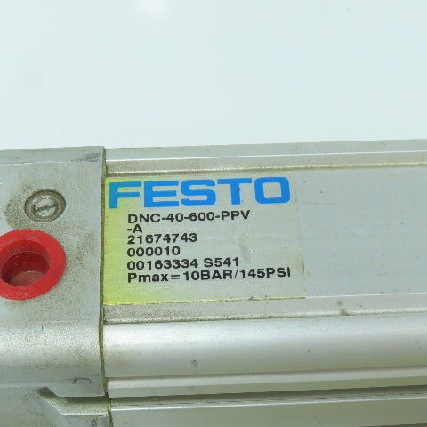Festo DNC-40-600-PPV-A Double Acting Pneumatic Cylinder 40mm Bore 600mm Stroke