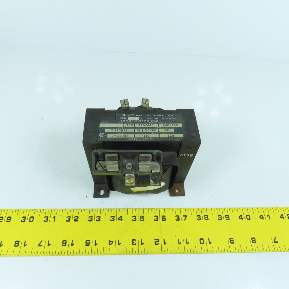 Allen Bradley X-210922 0.200kVA Control Transformer Pri 240/480V Sec 120V 1PH