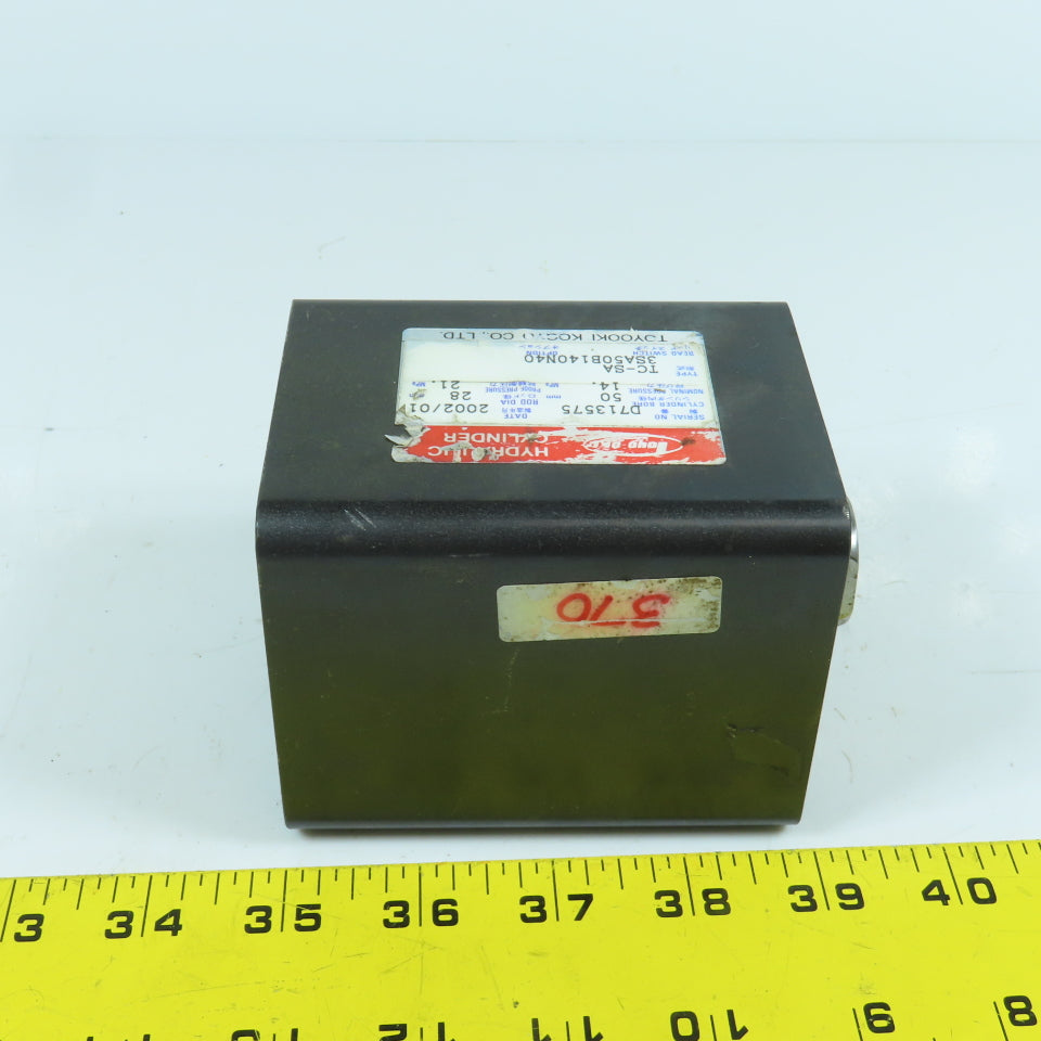 Toyooki Kogyo 3SA50B140N40 TC-SA Double Acting Hydraulic Cylinder 50mm Bore