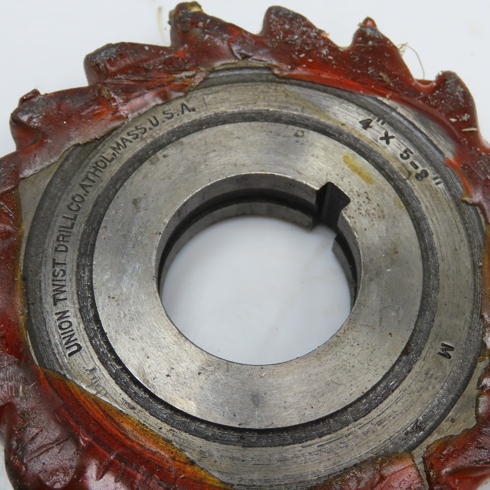 Union Twist Drill 4" x 5/8" x 1-1/4" Bore Slot Cutter Blade 18T