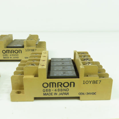 Omron G6B-48BND Relay Terminal Block 24VDC Coil Lot Of 7