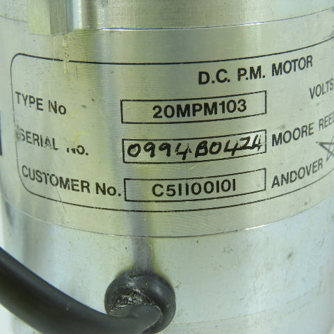 Moore Reed 20MPM103 DC P.M. Motor 14VDC 8mm Shaft