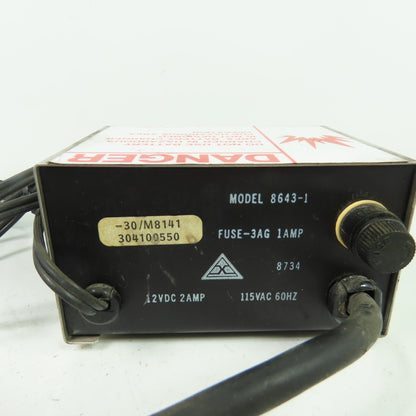 Masstron Toledo 8643-1 Battery Charger 12VDC 115VAC 30/M8141