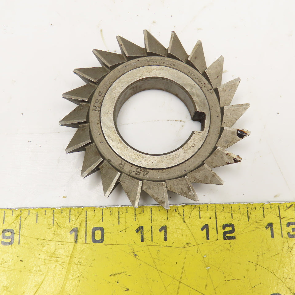 Brown & Sharpe 3" x 1/2" x 1-1/4" Bore 45° Slot Cutter Blade 20T
