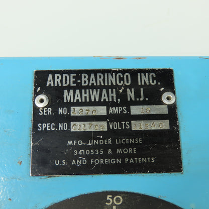 Arde-Barinco C11792 Control Bpox Panel Unit 115VAC 10A