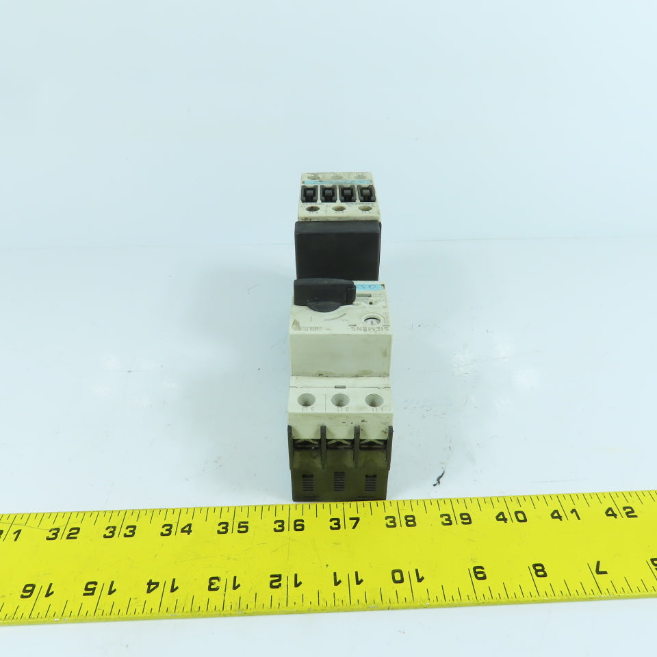 Siemens 3RT1025-1B Motor Starter Contactor 600V W/ 3RV1021-4AA10 Breaker 11-16A