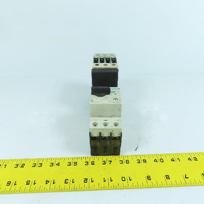 Siemens 3RT1025-1B Motor Starter Contactor 600V W/ 3RV1021-4AA10 Breaker 11-16A