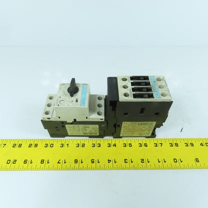 Siemens 3RT1025-1B Motor Starter Contactor 600V W/ 3RV1021-4AA10 Breaker 11-16A