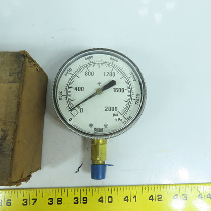 Marshalltown G23818 3-1/2" 2000PSI Pressure Gauge 1/4" Bottom Connection
