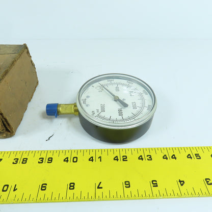 Marshalltown G23818 3-1/2" 2000PSI Pressure Gauge 1/4" Bottom Connection