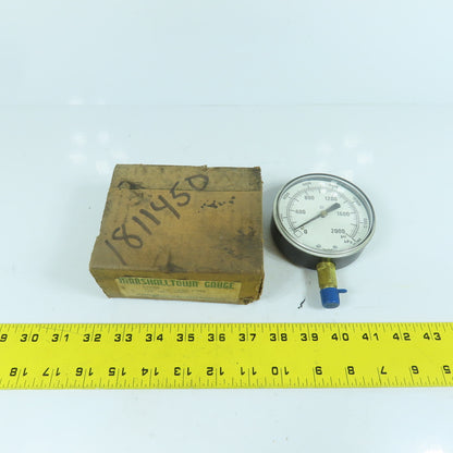 Marshalltown G23818 3-1/2" 2000PSI Pressure Gauge 1/4" Bottom Connection