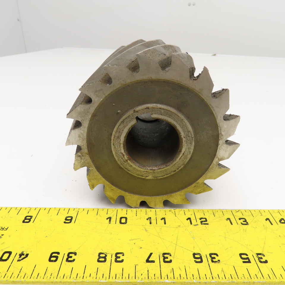 Brown & Sharpe 4" x 4" Spiral Flute Shell Mill Cutter 18T 1-1/4" Bore