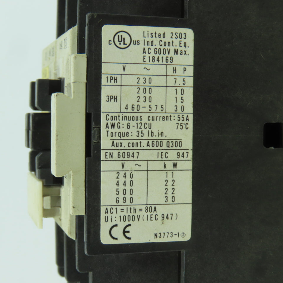 Yaskawa HI-35JV 30HP 600V Contactor 240V Coil W/ TU-65C240 Filter Module