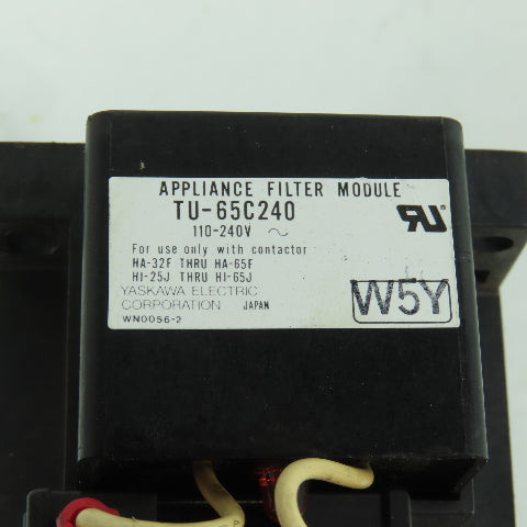Yaskawa HI-35JV 30HP 600V Contactor 240V Coil W/ TU-65C240 Filter Module