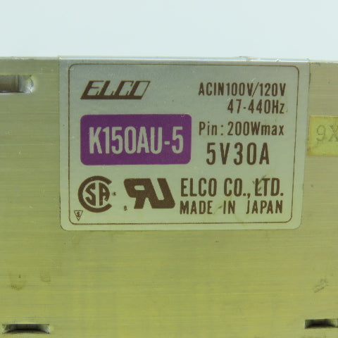 Elco Co. K150AU-5 5V 30A Power Supply 100/120VAC Input