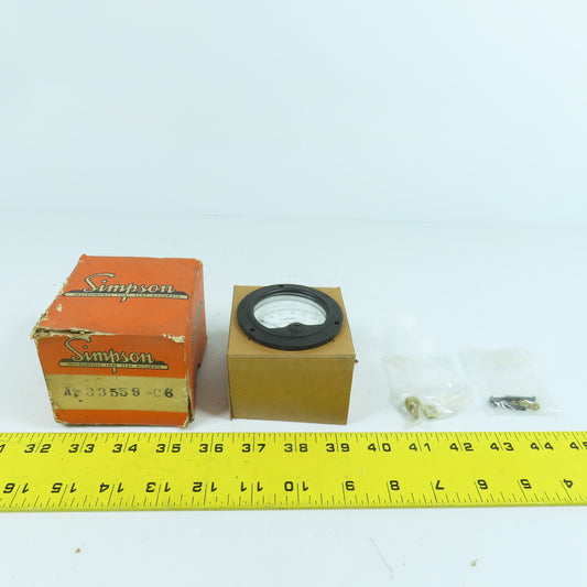 Simpson 04348 Panel Mount 2.5" DC 0-100 Amperes Gauge