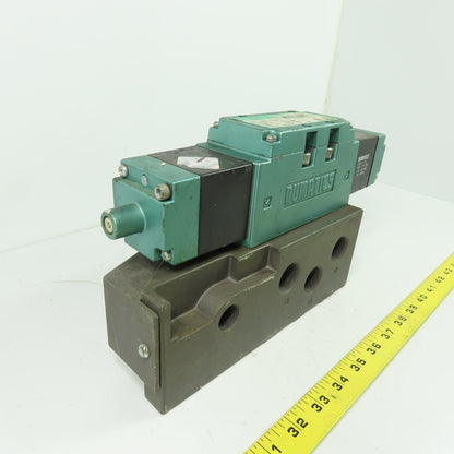 Numatics I34SS600K Pneumatic Solenoid Valve W/ Manifold 150PSI 120V .30A