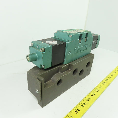 Numatics I34SS600K Pneumatic Solenoid Valve W/ Manifold 150PSI 120V .30A