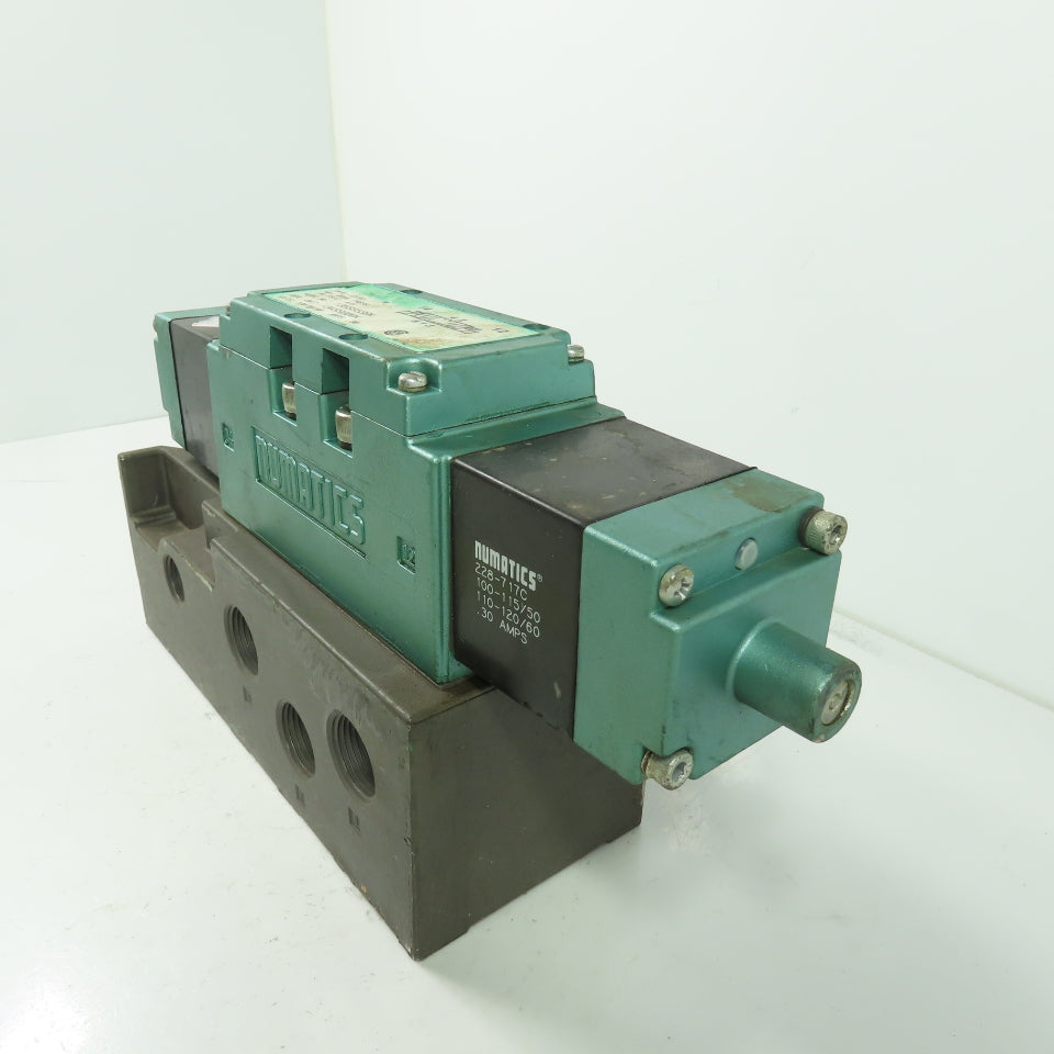 Numatics I34SS600K Pneumatic Solenoid Valve W/ Manifold 150PSI 120V .30A