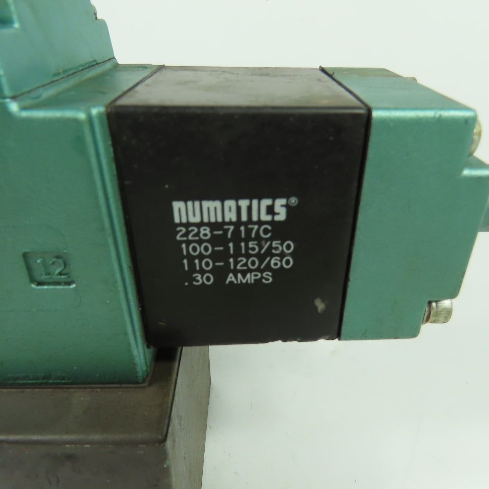 Numatics I34SS600K Pneumatic Solenoid Valve W/ Manifold 150PSI 120V .30A