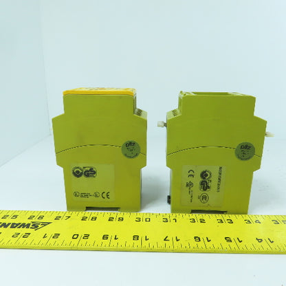 Pilz PNOZ XV2 3/24VDC 2n/o 2n/o t Safety Relay 24VDC (Missing Cover) Lot Of 2