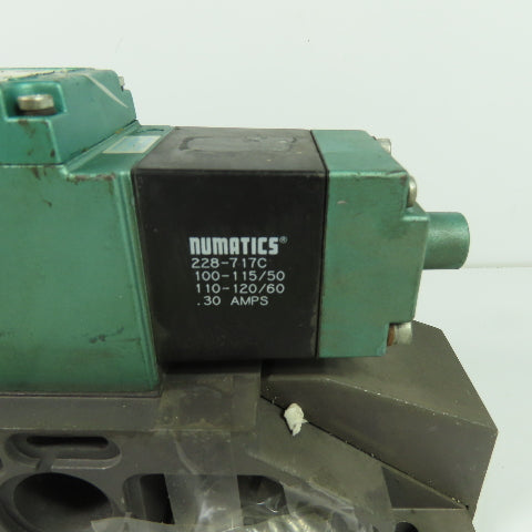 Numatics I35SS700K Pneumatic Solenoid Valve W/ Manifold 232PSI 120V .24A