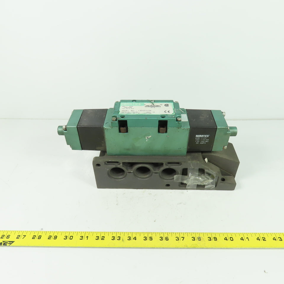 Numatics I35SS700K Pneumatic Solenoid Valve W/ Manifold 232PSI 120V .24A