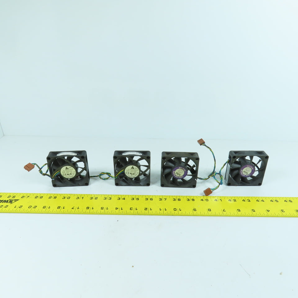 Delta AFB0712VHD 2-3/4" x 2-3/4" 12VDC Cooling Fan 0.40A Lot Of 4