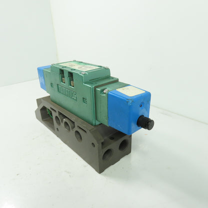Numatics I24BB415M Pneumatic Solenoid Valve W/ Manifold 150PSI 24VDC I23BB400M