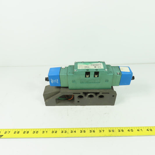 Numatics I24BB415M Pneumatic Solenoid Valve W/ Manifold 150PSI 24VDC I23BB400M