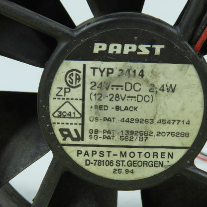 Papst 3414 3-5/8" x 3-5/8" 24VDC Cooling Fan 2.4A Lot Of 3