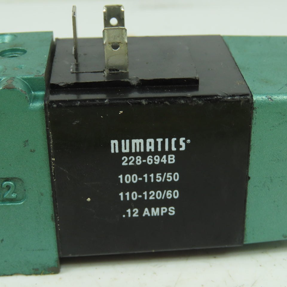 Numatics I12SS5002 Pneumatic Solenoid Valve 120V 50/60Hz Coil