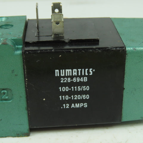 Numatics I12SS5002 Pneumatic Solenoid Valve 120V 50/60Hz Coil
