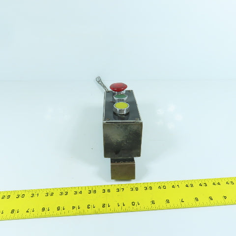 3 Button Pendant Enclosure W/ E-Stop & (2) Momentary Contact