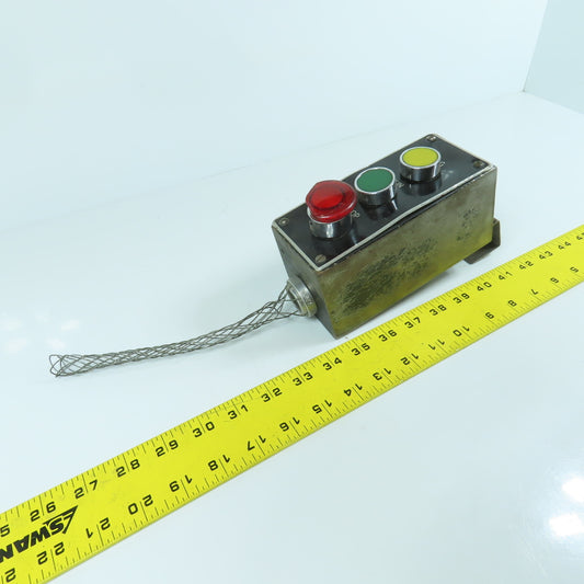 3 Button Pendant Enclosure W/ E-Stop & (2) Momentary Contact