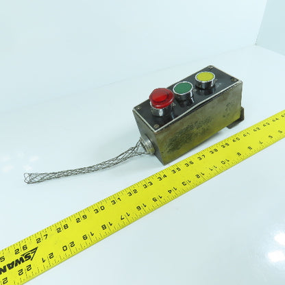 3 Button Pendant Enclosure W/ E-Stop & (2) Momentary Contact