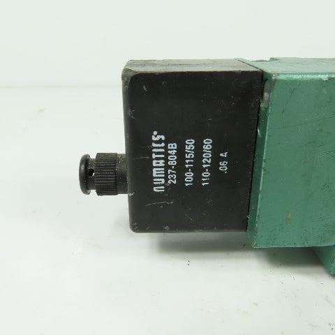 Numatics I12BA400K Pneumatic Solenoid Valve 150PSIG 120V 50/60Hz .06A