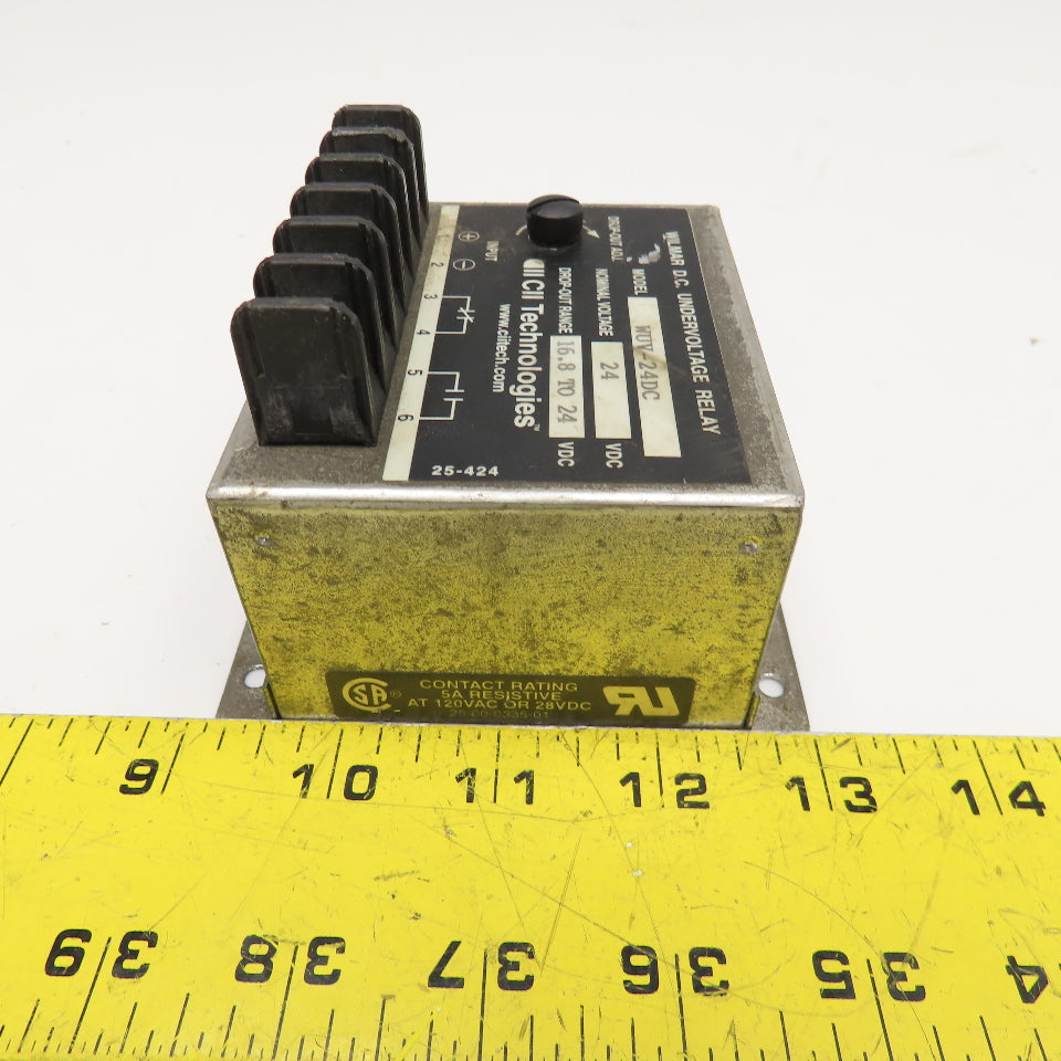 CII Technologies WUV-24VDC Undervoltage Relay 16.8-24VDC Drop Out Range