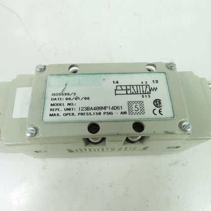 Numatics 123BA400MP14D61 Pneumatic Solenoid Valve 150PSIG 24VDC 4.0W